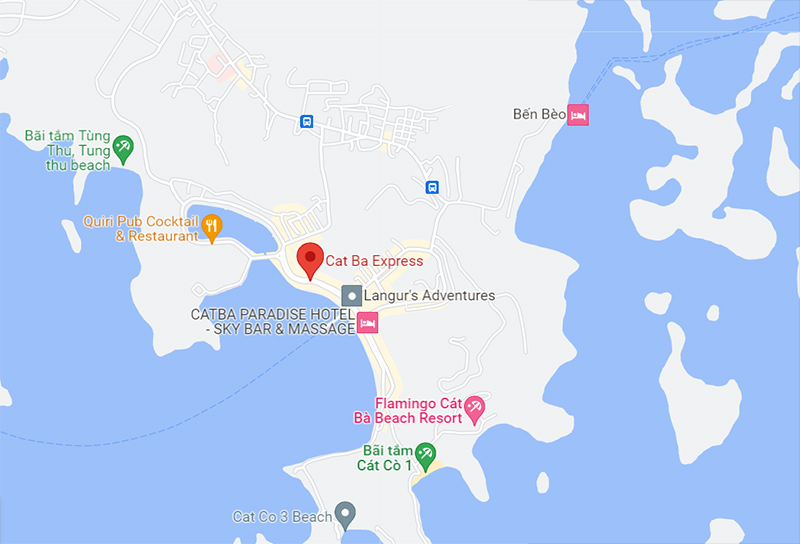Cat Ba Express hostel map