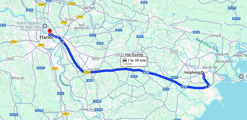 Hanoi to Hai Phong High-way 5B