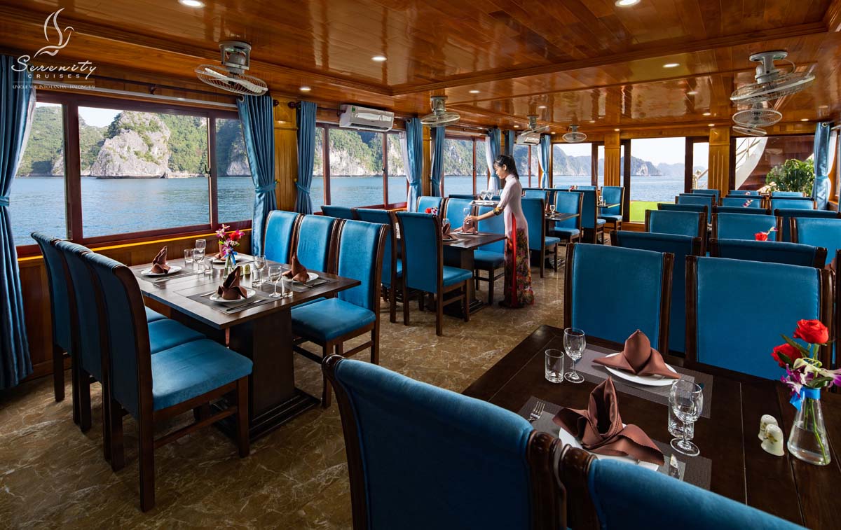Restaurant in Serenity Cruises day tour Restaurant in Serenity Cruises day tour
