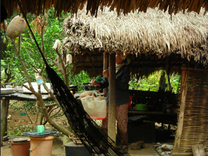 Thatched roof cottages in Viet Hai