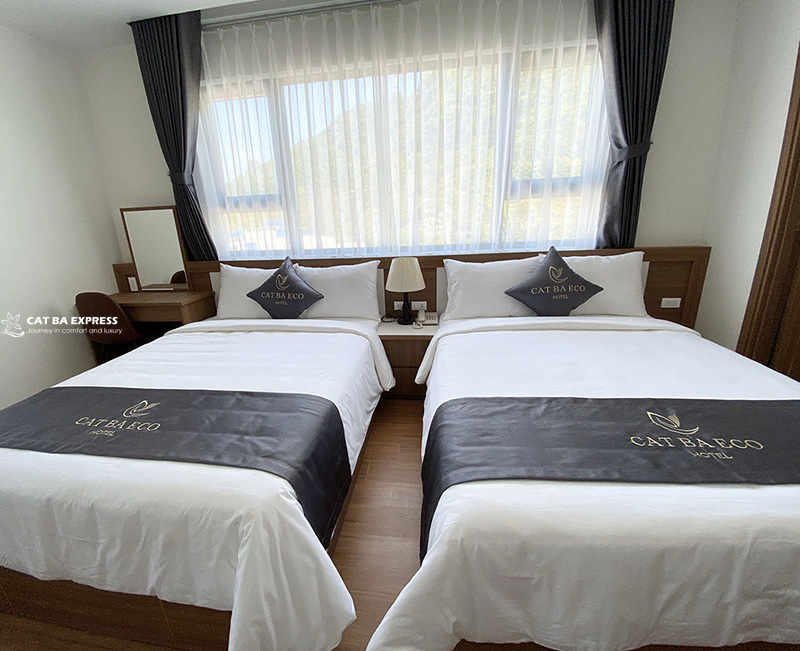 Phòng double beds Eco Cát Bà Hotel