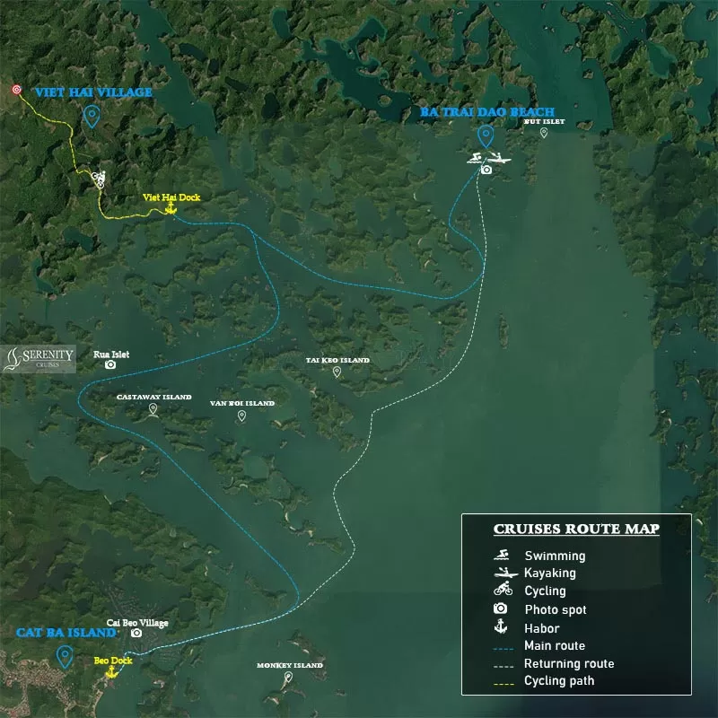 Serenity Day Cruises map Serenity Day Cruises map