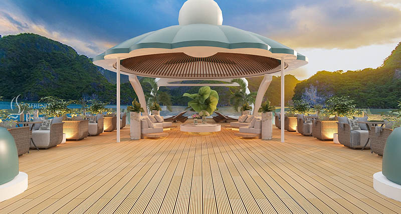 Sundeck Du thuyền Serenity Grandeur Sundeck Du thuyền Serenity Grandeur