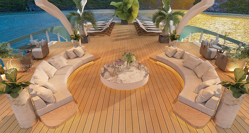 Sundeck Du thuyền Serenity Grandeur Sundeck Du thuyền Serenity Grandeur